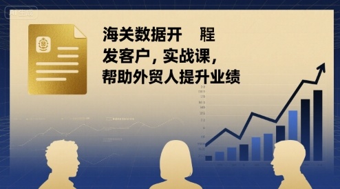 海关数据开发客户实战课，帮助外贸人提升业绩-顺彩轻创-资源网-最新项目分享网