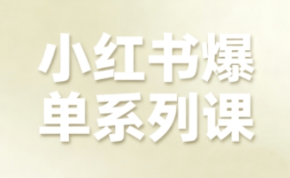 小红书爆单系列课，聚焦小红书电商全链路增长-顺彩轻创-资源网-最新项目分享网