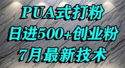 怎么打创业粉，PUA制造焦虑，单人日引500+精准流量-顺彩轻创-资源网-最新项目分享网