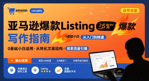 亚马逊爆款Listing写作方法，亚马逊0基础小白也能写爆款自带流量的Listing-顺彩轻创-资源网-最新项目分享网
